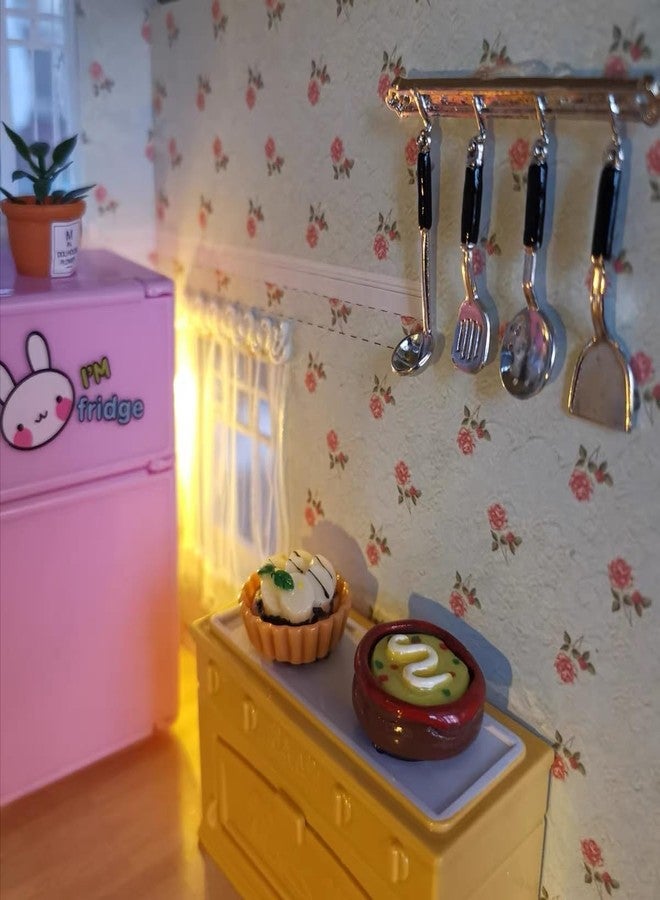 Zenarao 1:12 Scale Stainless Steel Mini Kitchen Tools for Dollhouses, Realistic Utensil Set for Fairy Gardens, DIY Craft Dioramas and Model Displays - Image 3